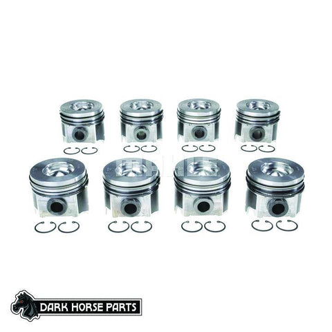 Powerstroke 6.0 Mahle Piston Set with Rings 224-3503WR - Dark Horse Parts